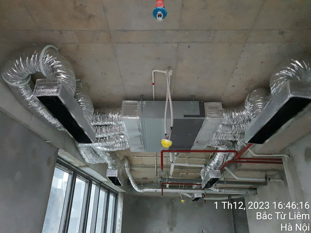 Thi công điều hòa âm trần nối ống gió tại Bắc Từ Liêm