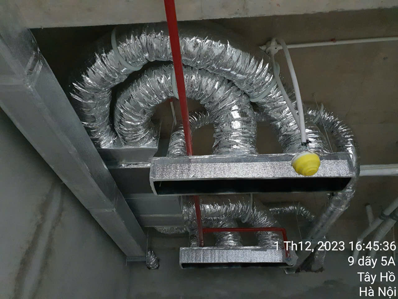 Thi công điều hòa âm trần nối ống gió tại Tây Hồ